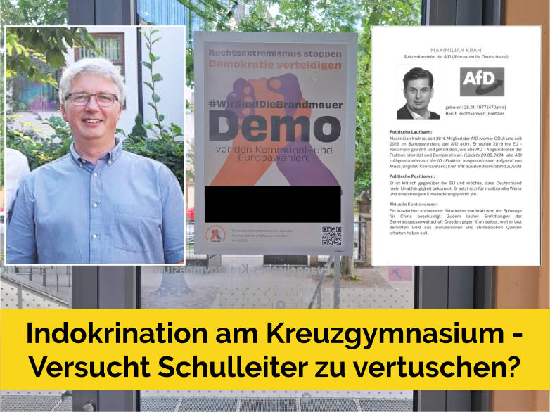 Indoktrination am Kreuzgymnasium – Versucht Schulleiter Ackermann zu vertuschen?