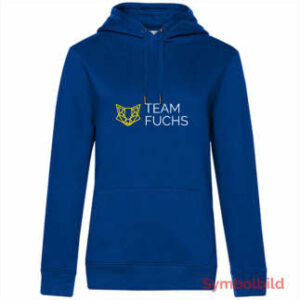 Hoodie "Team Fuchs" Damen (blau)