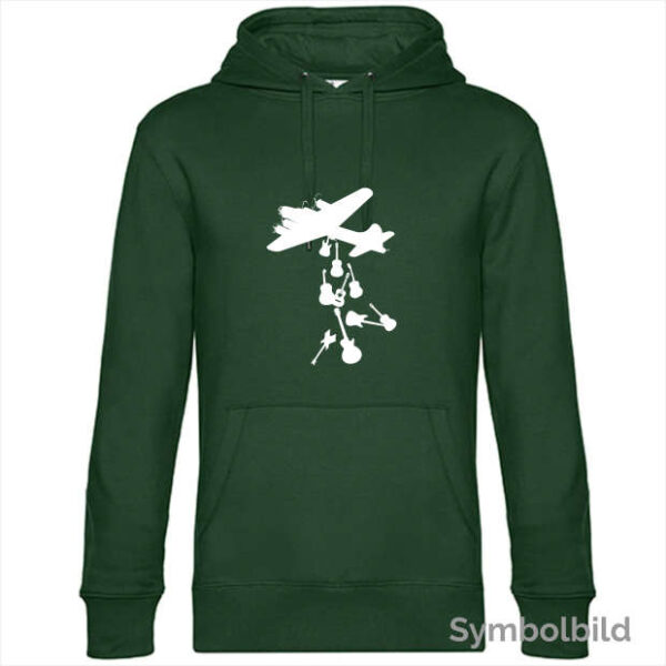 Hoodie "Gitarrenbomber" Herren dunkelgrün