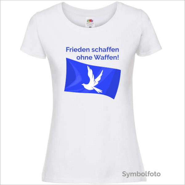 T-Shirt "Frieden schaffen ohne Waffen" Damen weiß