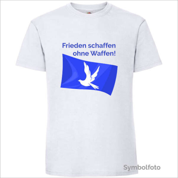 T-Shirt "Frieden schaffen ohne Waffen" Herren weiß