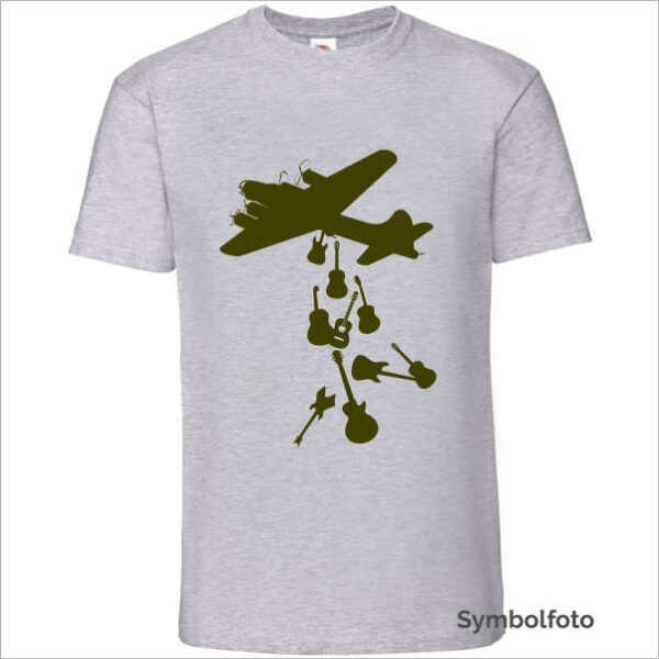 T-Shirt "Gitarrenbomber" Herren grau