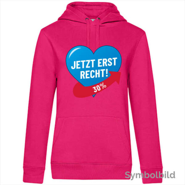 Hoodie "Jetzt erst recht" Damen (pink)