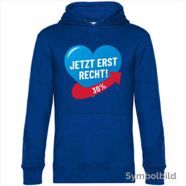 Hoodie "Jetzt erst recht" Herren (blau)