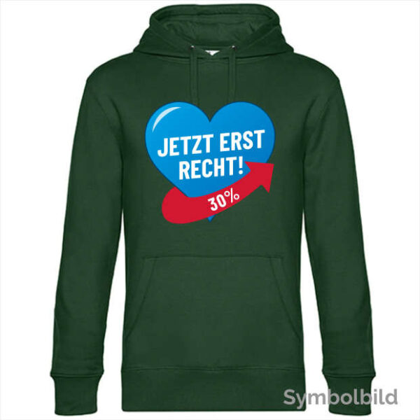Hoodie "Jetzt erst recht" Herren (dunkelgrün)