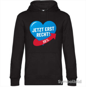 Hoodie "Jetzt erst recht" Herren (schwarz)