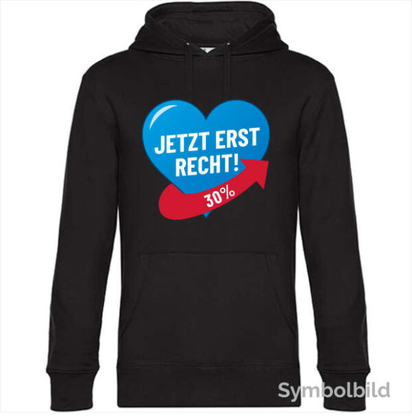 Hoodie "Jetzt erst recht" Herren (schwarz)