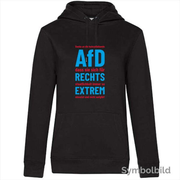 Hoodie "AfD rechtsstaatlich extrem" Damen (schwarz)