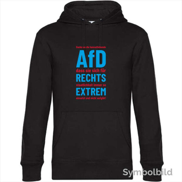 Hoodie "AfD rechtsstaatlich extrem" Herren (schwarz)