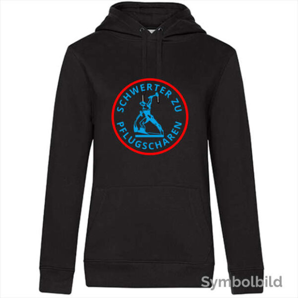 Hoodie "Schwerter zu Pflugscharen" Damen (schwarz)