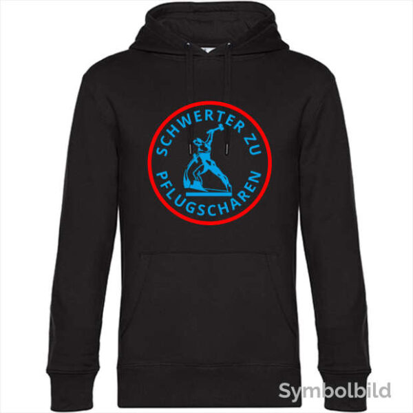 Hoodie "Schwerter zu Pflugscharen" Herren (schwarz)