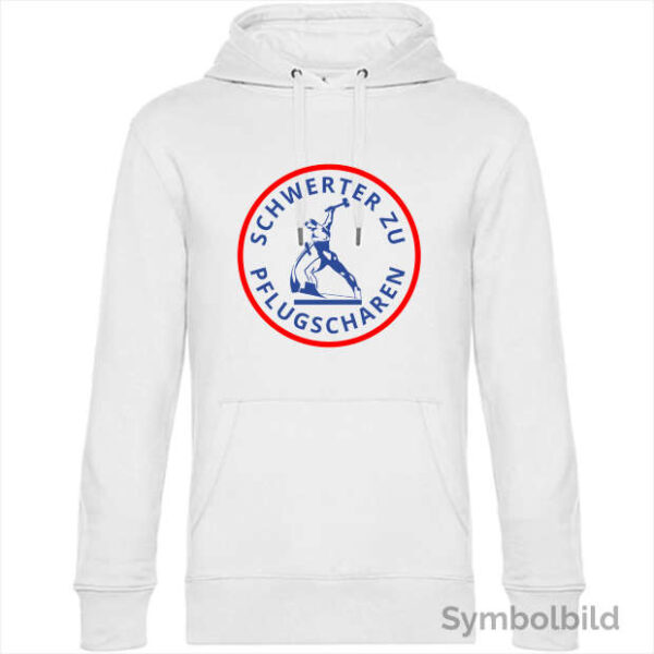 Hoodie "Schwerter zu Pflugscharen" Herren (weiß)