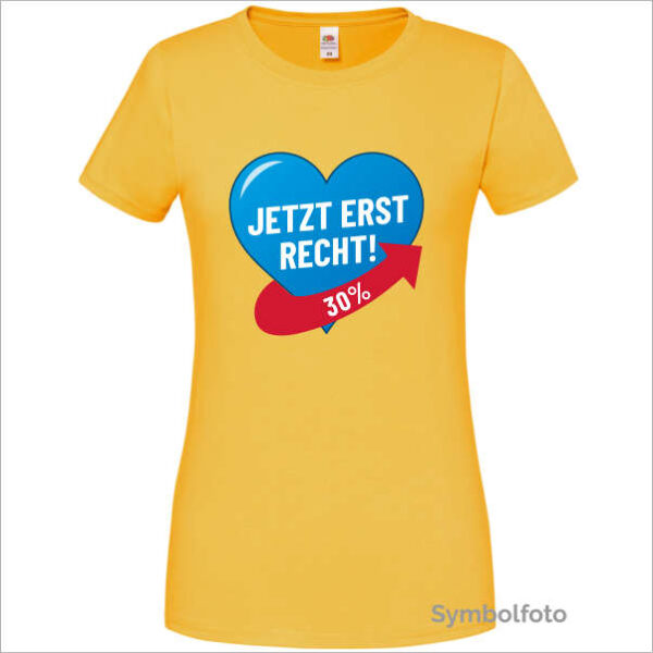 T-Shirt "Jetzt erst recht" Damen (gelb)