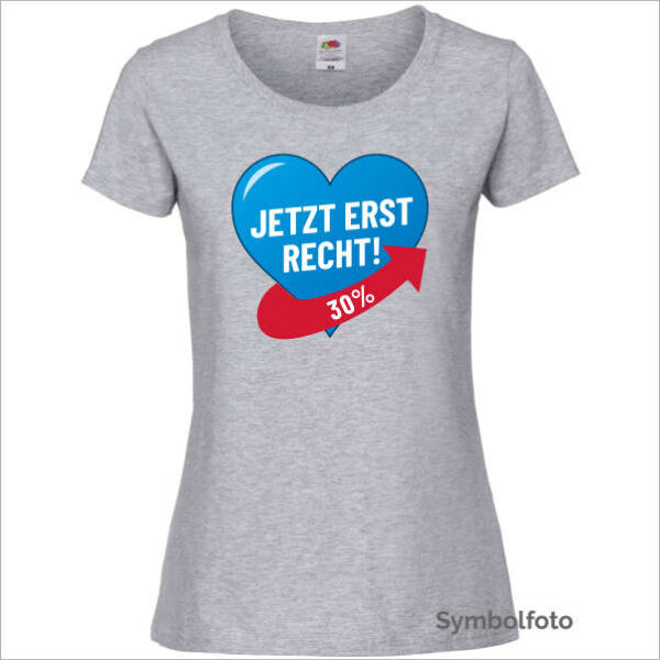 T-Shirt "Jetzt erst recht" Damen (grau)