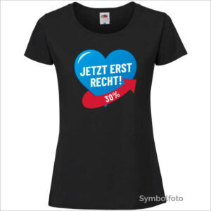 T-Shirt "Jetzt erst recht" Damen (schwarz)