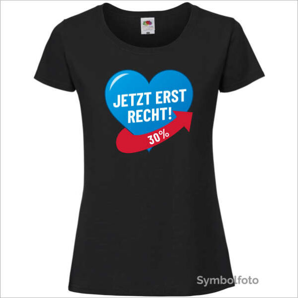 T-Shirt "Jetzt erst recht" Damen (schwarz)
