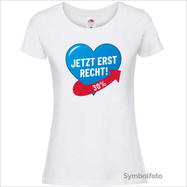 T-Shirt "Jetzt erst recht" Damen (weiß)