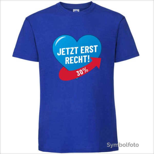 T-Shirt "Jetzt erst recht" Herren (blau)