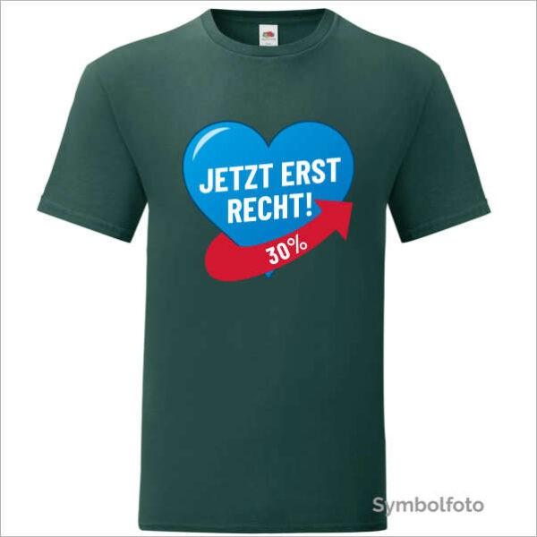 T-Shirt "Jetzt erst recht" Herren (dunkelgrün)