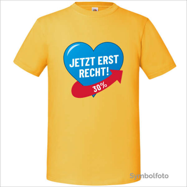 T-Shirt "Jetzt erst recht" Herren (gelb)
