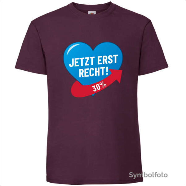 T-Shirt "Jetzt erst recht" Herren (weinrot)