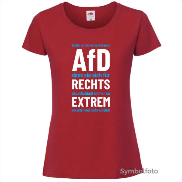 T-Shirt "AfD rechtsextrem" Damen (rot)
