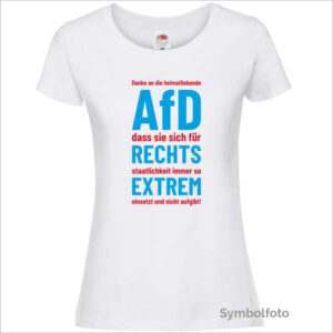 T-Shirt "AfD rechtsextrem" Damen (weiß)