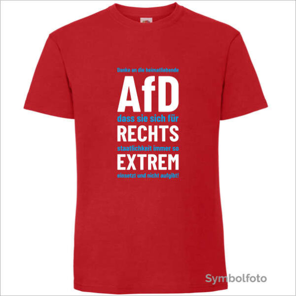 T-Shirt "AfD rechtsstaatlich extrem" Herren (rot)