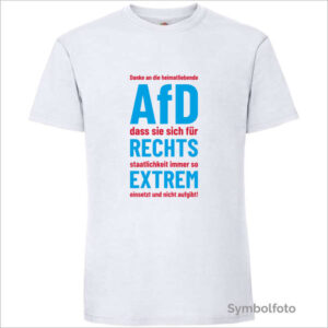 T-Shirt "AfD rechtsstaatlich extrem" Herren (weiß)
