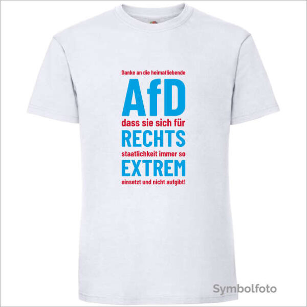 T-Shirt "AfD rechtsstaatlich extrem" Herren (weiß)