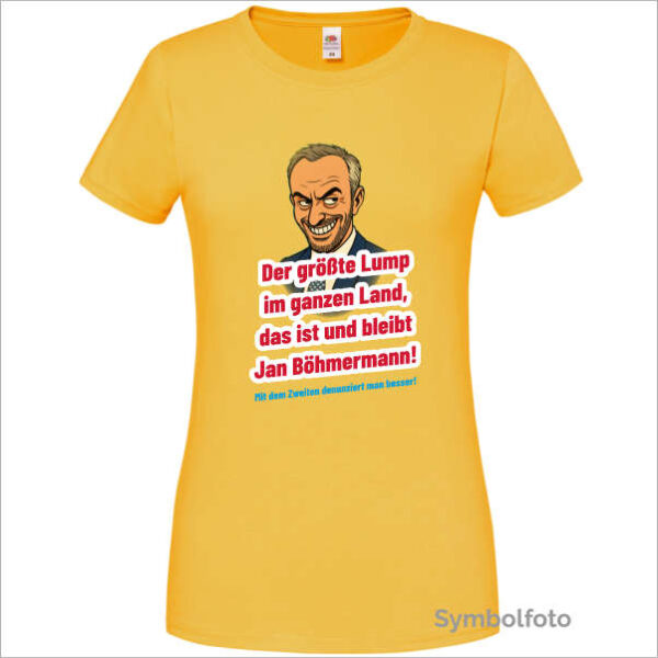 T-Shirt "Jan Böhmermann" Damen (gelb)