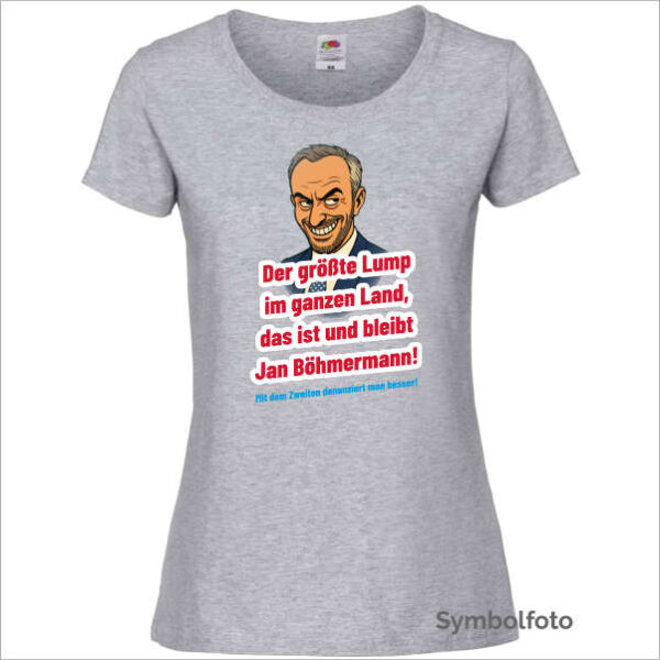 T-Shirt "Jan Böhmermann" Damen (grau)