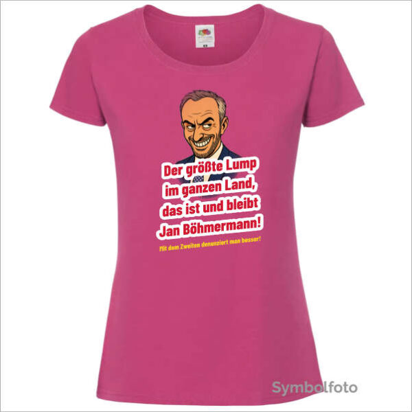 T-Shirt "Jan Böhmermann" Damen (pink)
