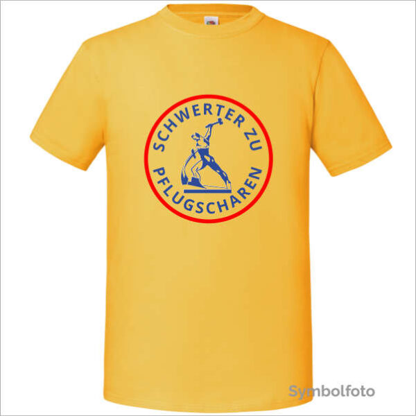 T-Shirt "Schwerter zu Pflugscharen" Herren (gelb)