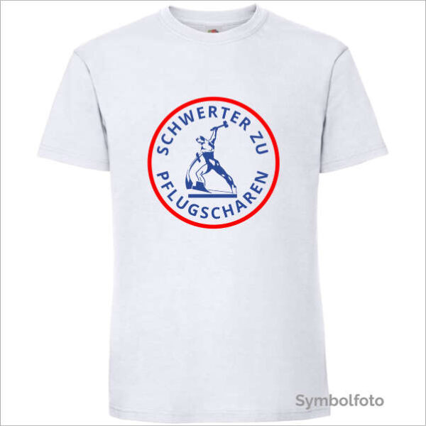 T-Shirt "Schwerter zu Pflugscharen" Herren (weiß)