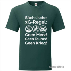 T-Shirt "Sächsische 3G-Regel" für Herren in dunkelgrün