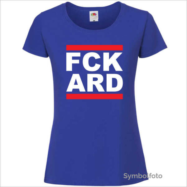 T-Shirt "FCK ARD" für Damen in blau