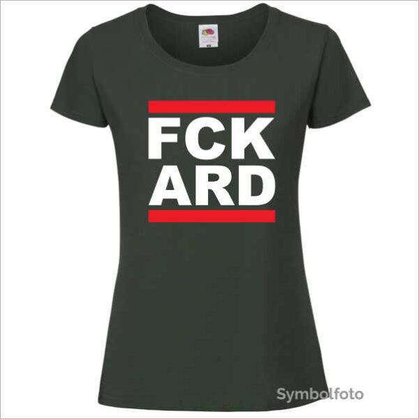 T-Shirt "FCK ARD" für Damen in grün