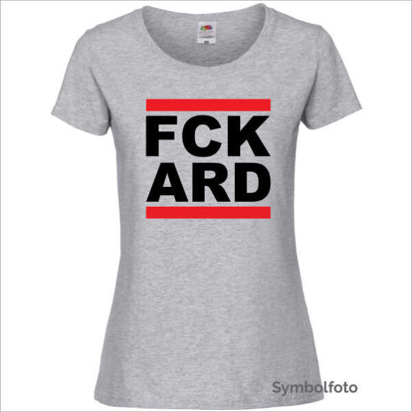 T-Shirt "FCK ARD" für Damen in grau