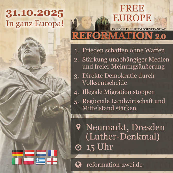 Demo "Reformation 2.0" Dresden 31.10.2025