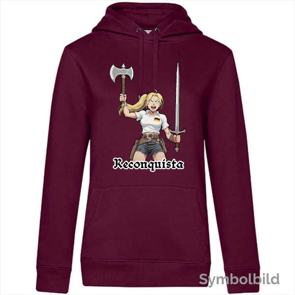 Hoodie "Reconquista" Damen (weinrot)