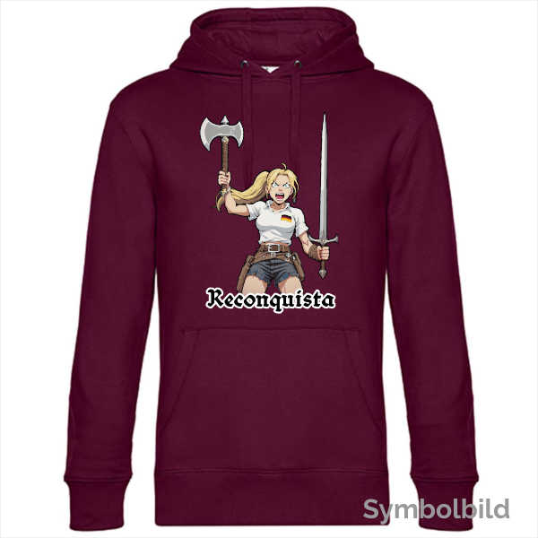 Hoodie "Reconquista" Herren (weinrot)