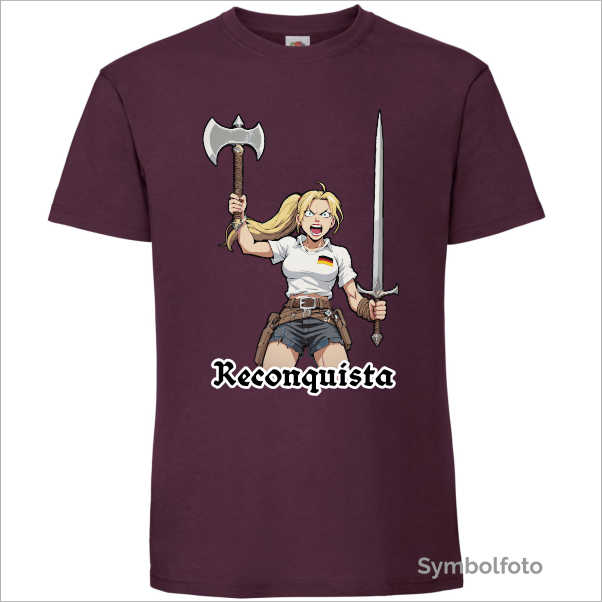 T-Shirt "Reconquista" Herren (weinrot)