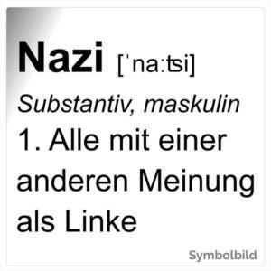 Aufkleber "Nazi" in Größe 10x10 cm