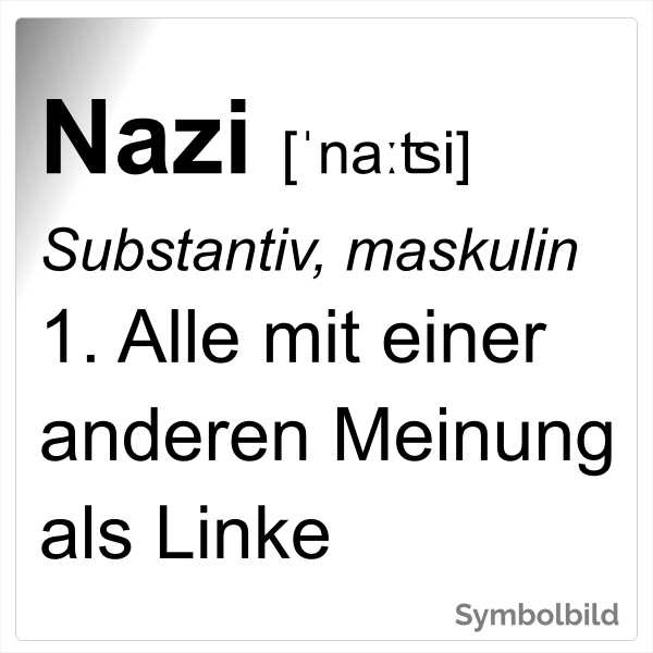 Aufkleber "Nazi" in Größe 10x10 cm