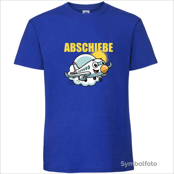 T-Shirt "Abschiebeflieger" für Männer in blau