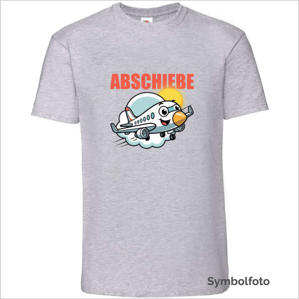 T-Shirt "Abschiebeflieger" für Männer in grau