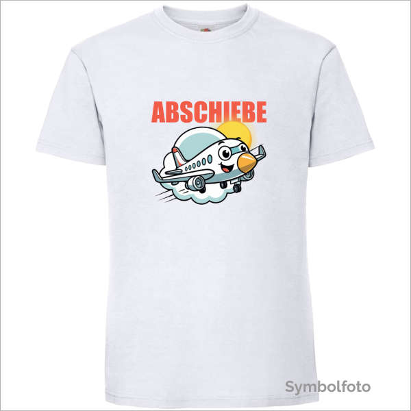 T-Shirt "Abschiebeflieger" für Männer in weiß