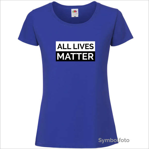 T-Shirt "ALL LIVES MATTER" für Frauen in blau