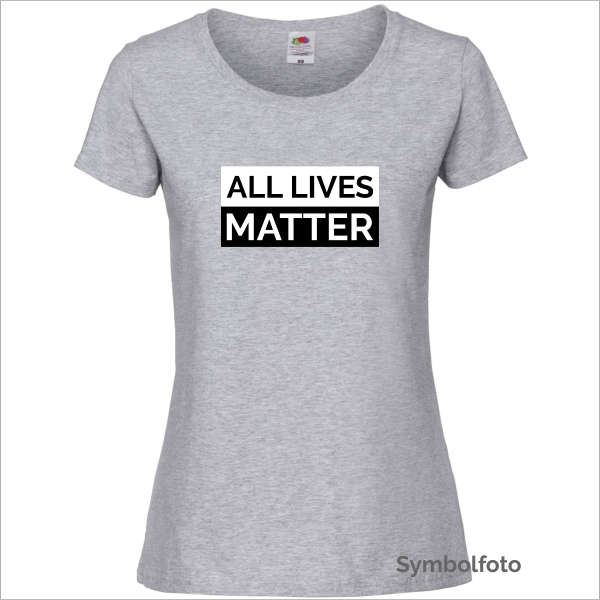 T-Shirt "ALL LIVES MATTER" für Frauen in grau